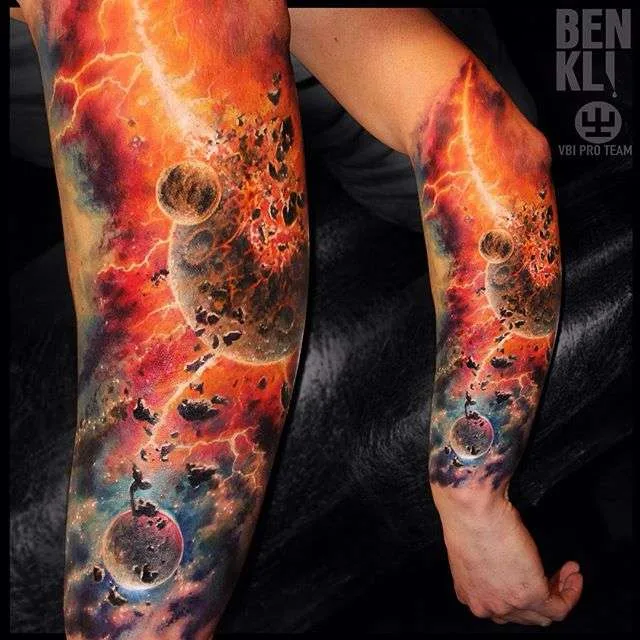 Tattoo artist Ben Klishevskiy  - color space realism tattoo